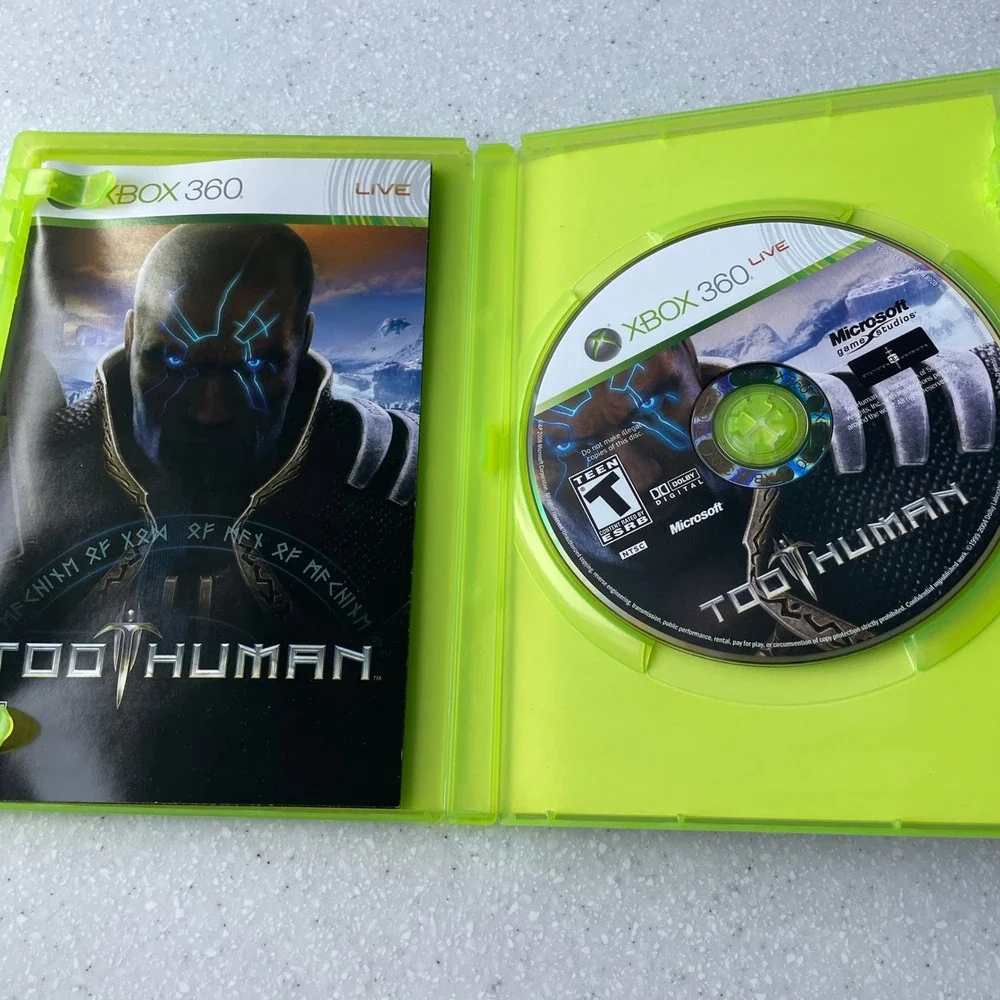 Too Human Xbox 360 Microsoft Game Studios Action RPG CIB NTSC Silicon Knights
